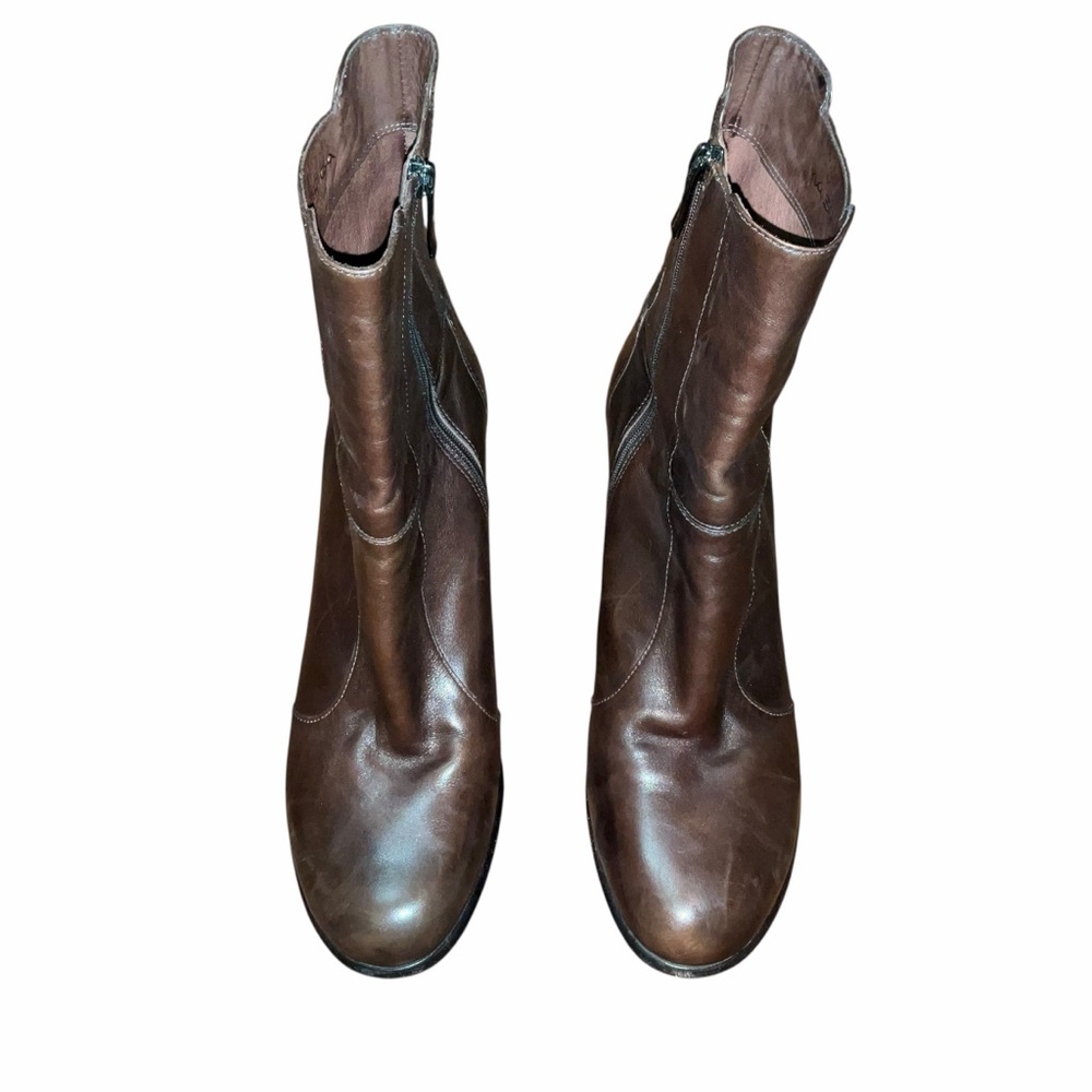 Via Spiga Brown Leather heel boots Size 9